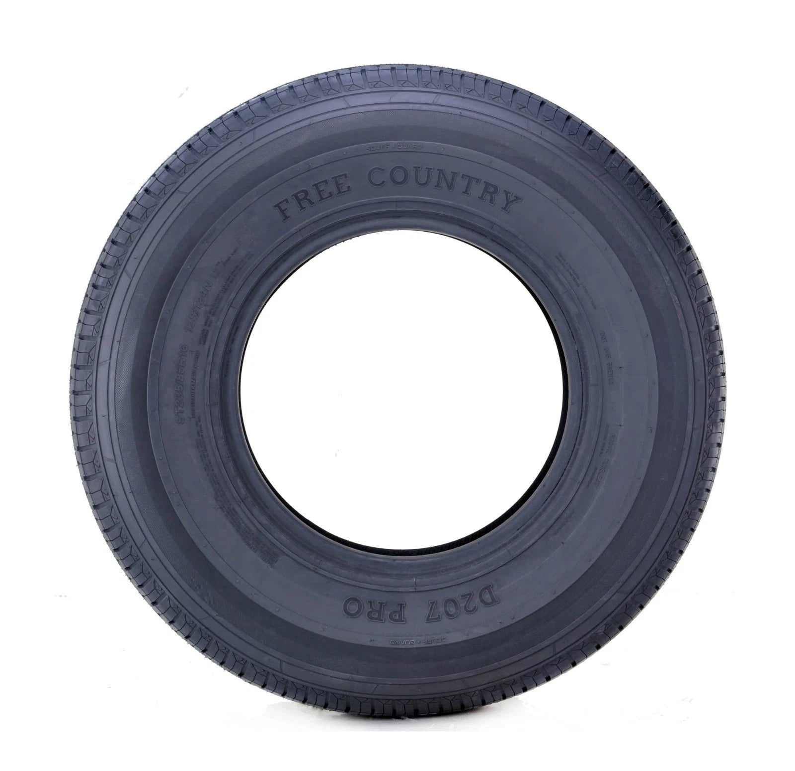 Free Country ST 205/75R15 8 Ply /Load Range D w/Scuff Guard Trailer Tires, Set of 4