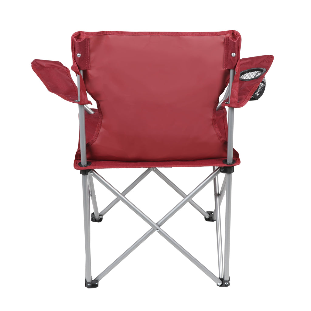 Ozark Trail Quad Folding Camp Chair with Cup Holder, Black