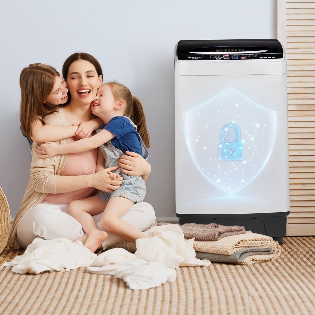 Ktaxon 17.8LBS Full Automatic Washing Machine and 3.5CuFt Portable Clothes Dryer Set, Compact Laundry Washer and Dryer Combo Set with Stainless Steel Inner Tub, for Apartment, Dorms, Home