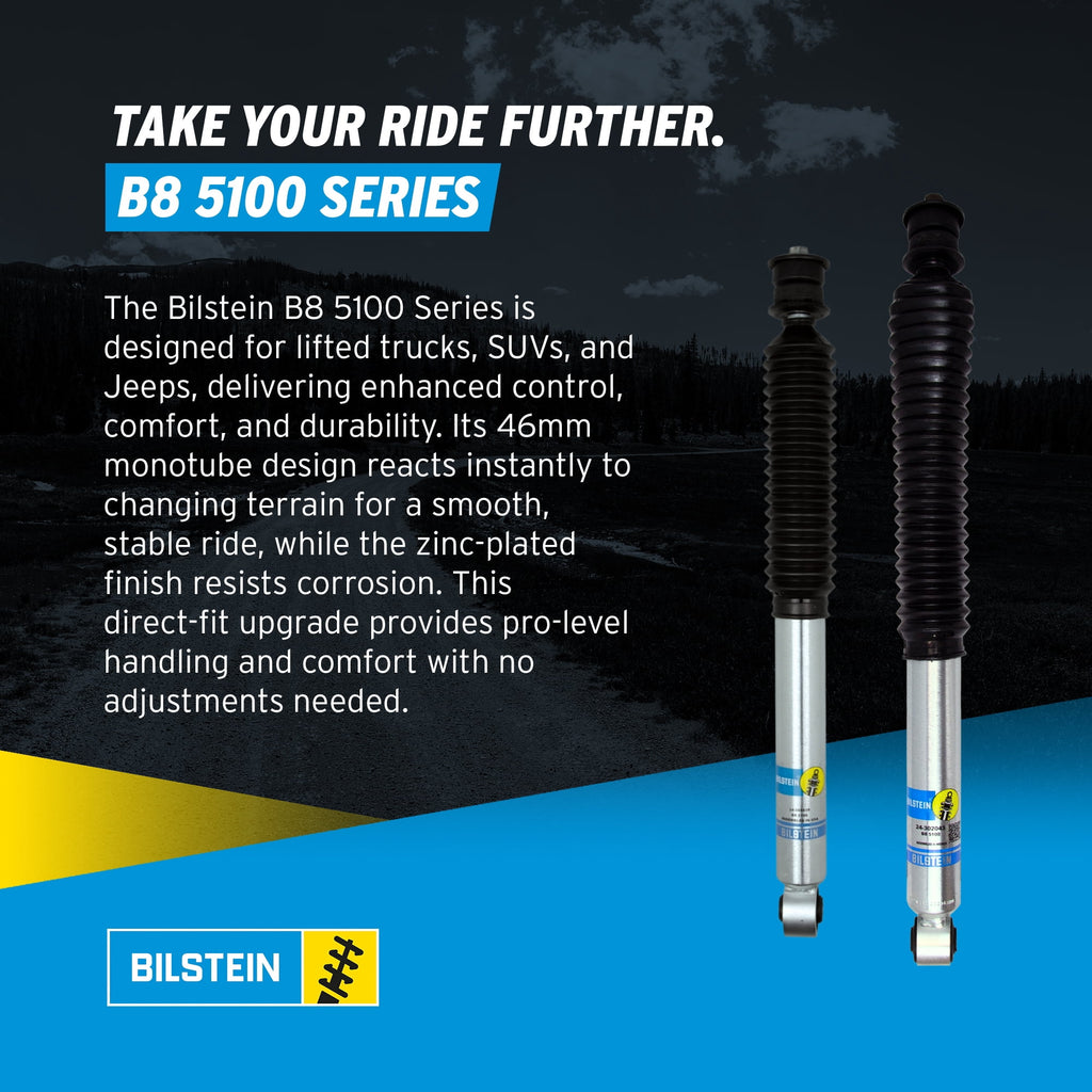 Bilstein Set of Front and Rear B8 5100 Series Shocks Compatible with 2019-2025 RAM 2500 w/o Air Suspension with 2-2.5 Front & 0-1 Rear Lift
