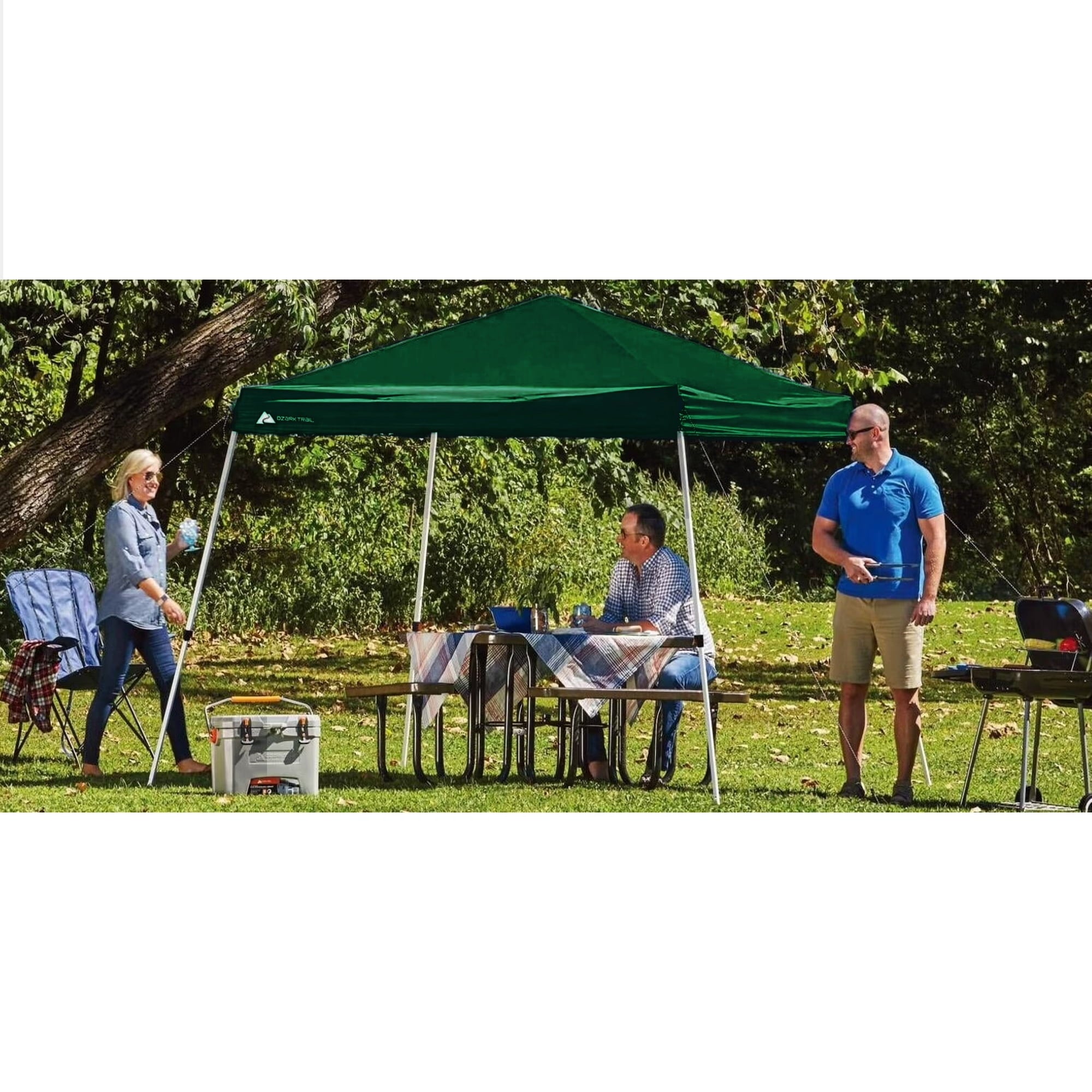 Ozark Trail 10' x 10' Instant Slant Leg Pop-up Outdoor Canopy, Blue
