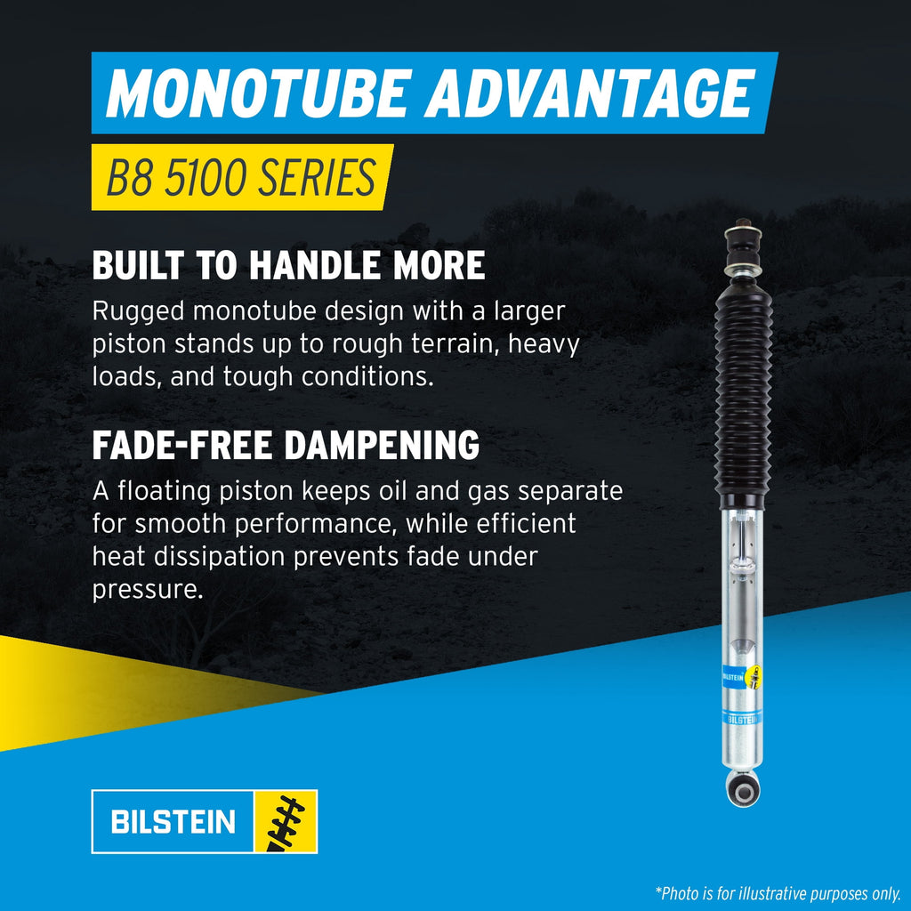 Bilstein Set of Front and Rear B8 5100 Series Shocks Compatible with 2007-2021 Tundra with 0-1 Rear Lift | Provides 0.875-2.3 Front Lift