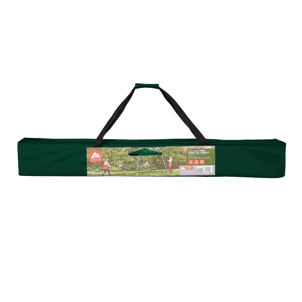 Ozark Trail 10' x 10' Instant Slant Leg Pop-up Outdoor Canopy, Blue