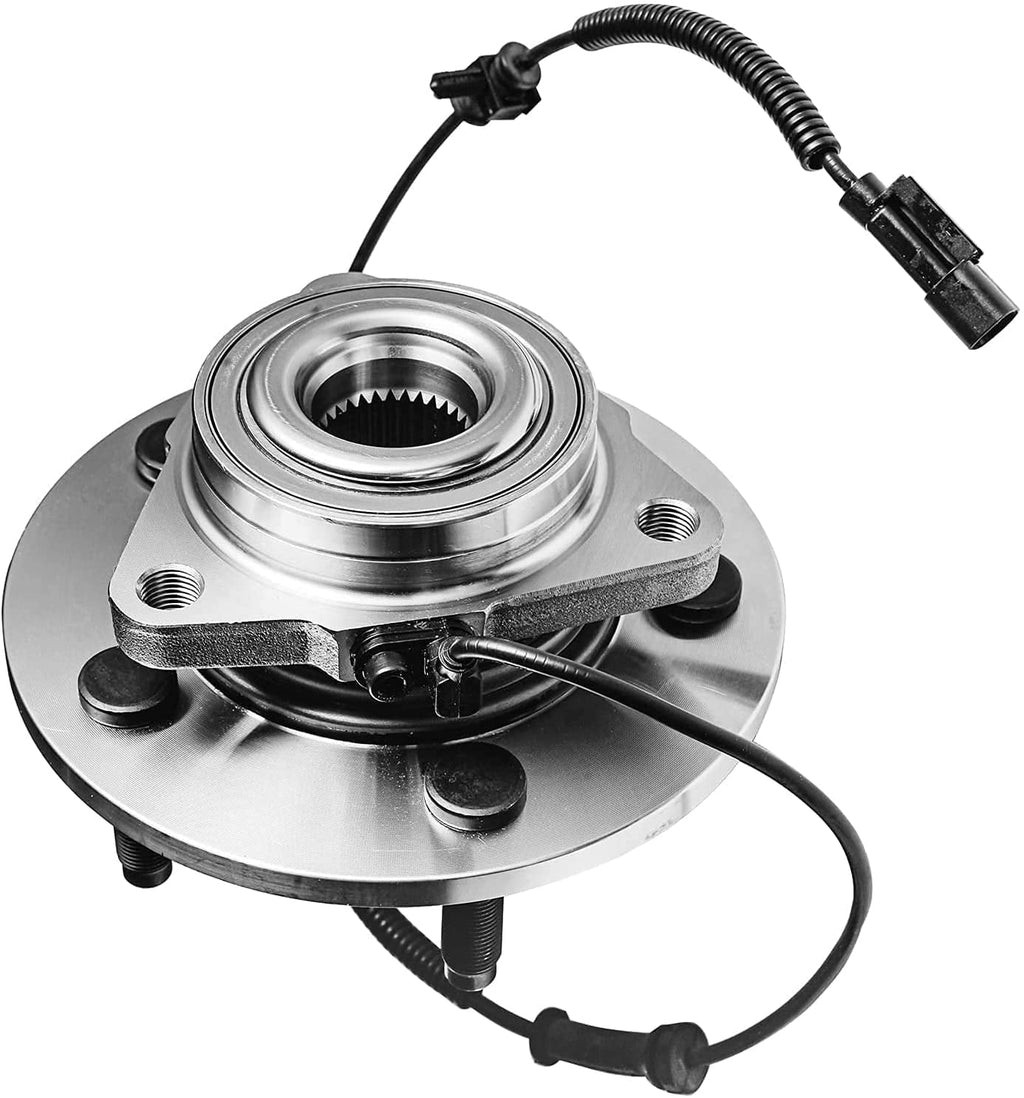Detroit Axle - 5LUG Front Wheel Bearing & Hubs Assembly and Outer Tie Rods Replacement for 2006 2007 2008 Dodge Ram 1500 [Excludes Mega Cab]