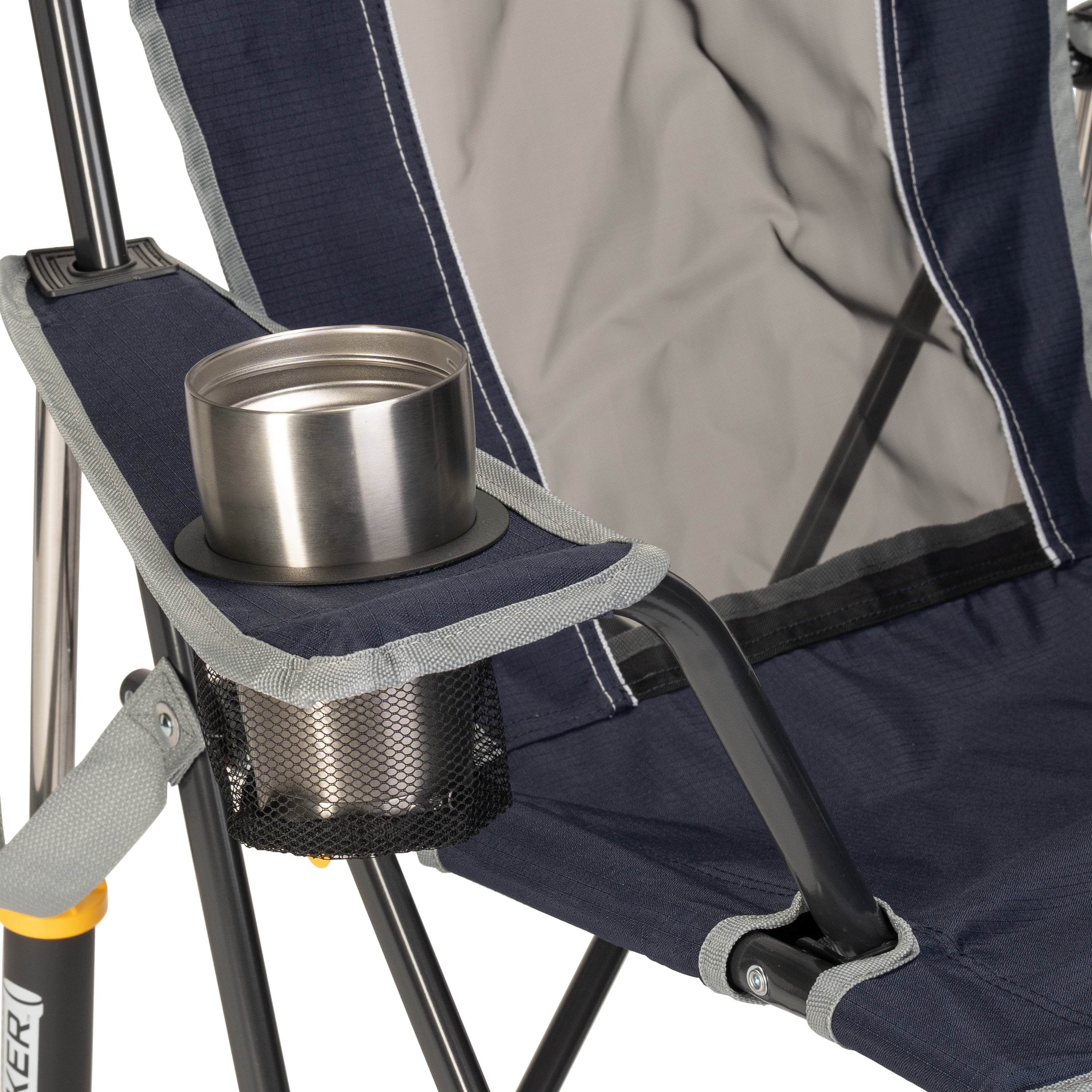 GCI Outdoor Comfort Pro Rocker Camping Chair with Mesh Backrest, Pastel Green Colorblock