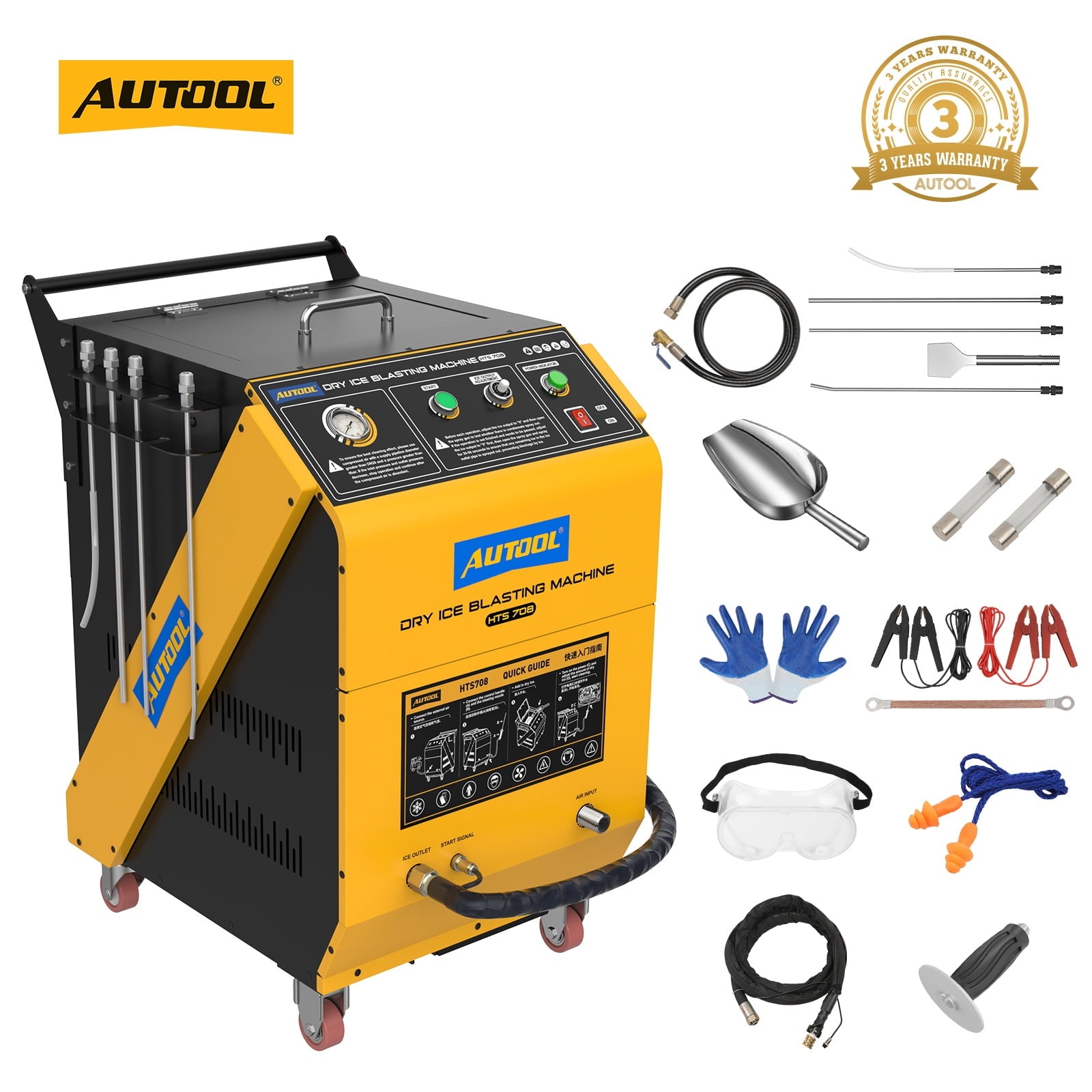 Autool HTS558 Walnut Blaster, 1200W Engine Intake Valve Carbon Cleaner, 13L Capacity with Extension Nozzle & Built-in Filter