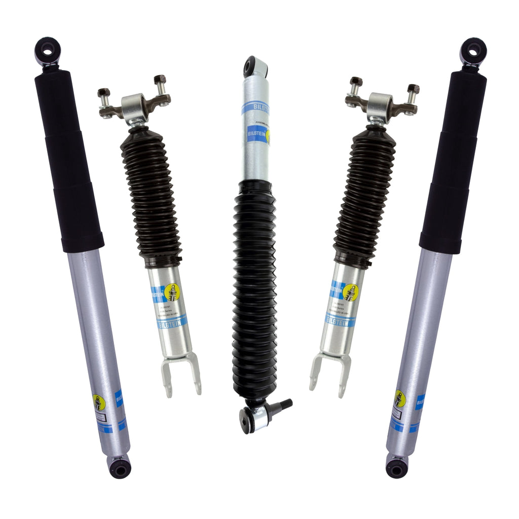 Bilstein Set of Front and Rear B8 5100 Series Shocks with Steering Stabilizer Compatible with 2011-2016 Silverado / Sierra 2500 / 3500 HD with 1.5 Front & 0-1 Rear Lift