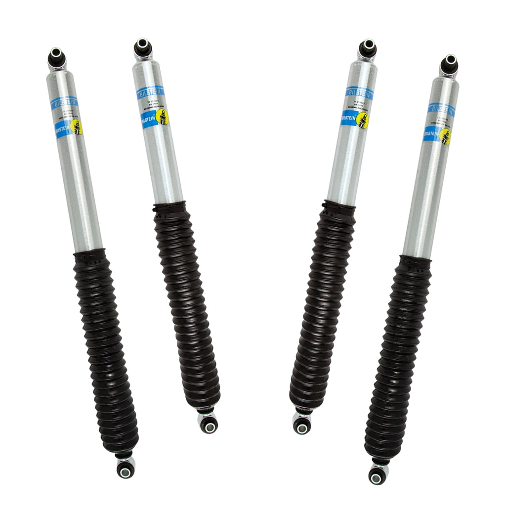 Bilstein Set of Front and Rear B8 5100 Series Shocks with Steering Stabilizer Compatible with 2020-2025 Wrangler with 2-3 Rear Lift