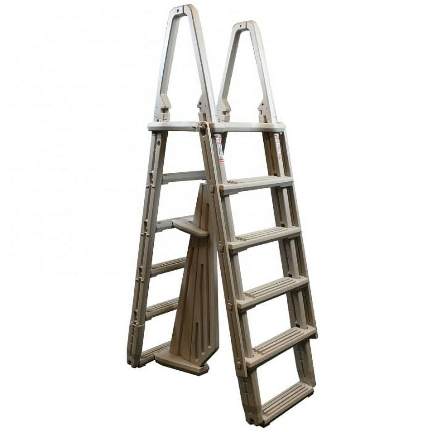 Confer Adjustable Above Ground A Frame Pool Ladder, Steel Plastic, 48-54, 300 lbs
