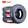 Free Country Heavy Duty ST205/75R15 10PR Load Range E Steel Belted Radial w/Scuff Guard Trailer Tire, Set of 4
