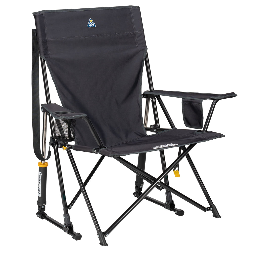 GCI Outdoor Comfort Pro Rocker Camping Chair with Mesh Backrest, Pastel Green Colorblock