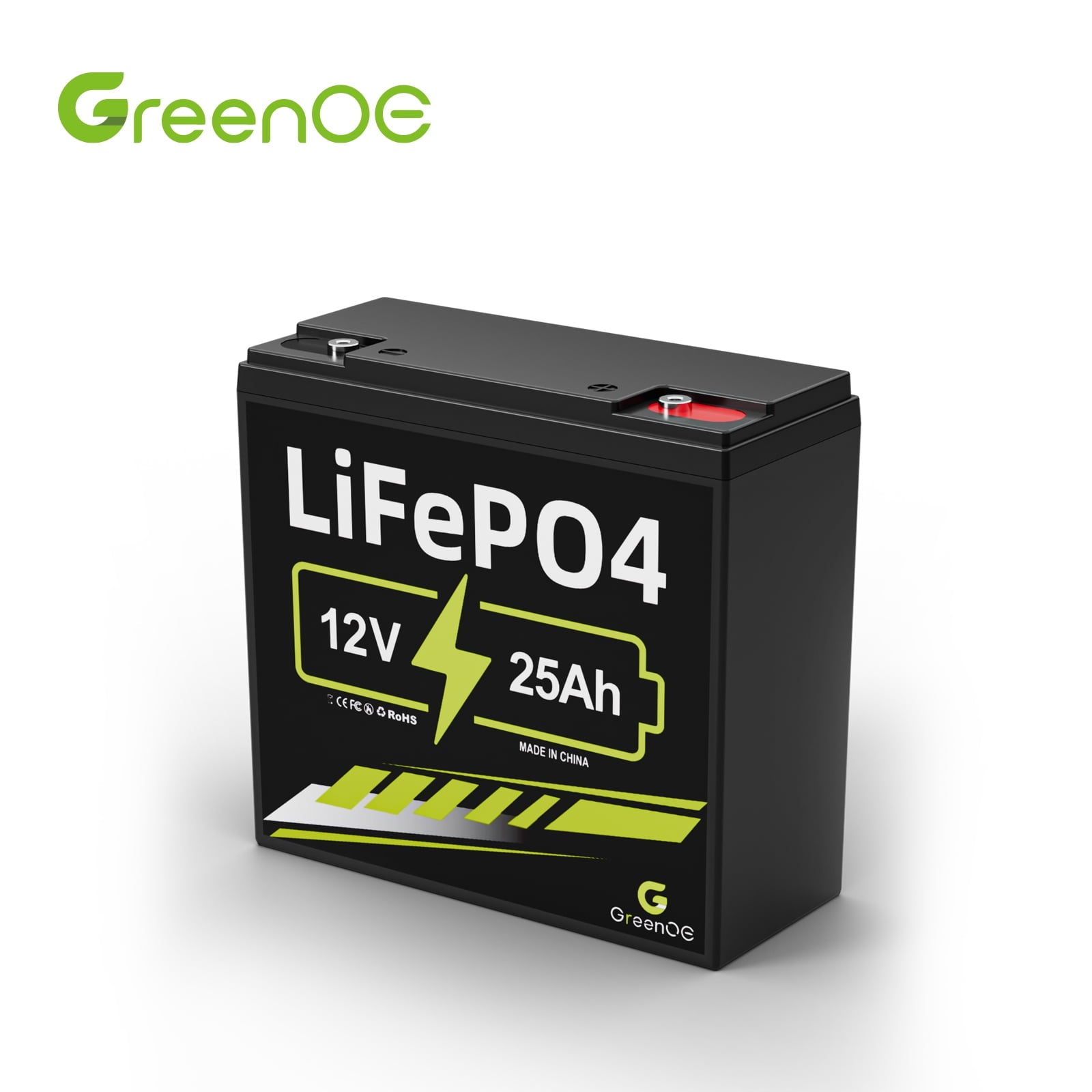 ‎GreenOE 12V 100Ah LiFePO4 Battery Group 31 with Built-in 100A BMS, 15000 Deep Cycles Rechargeable Lithium Battery Prefect for Solar System, Rvs, Marine, Vans, Trailer,Trolling Motor, Backup, 1 Pack