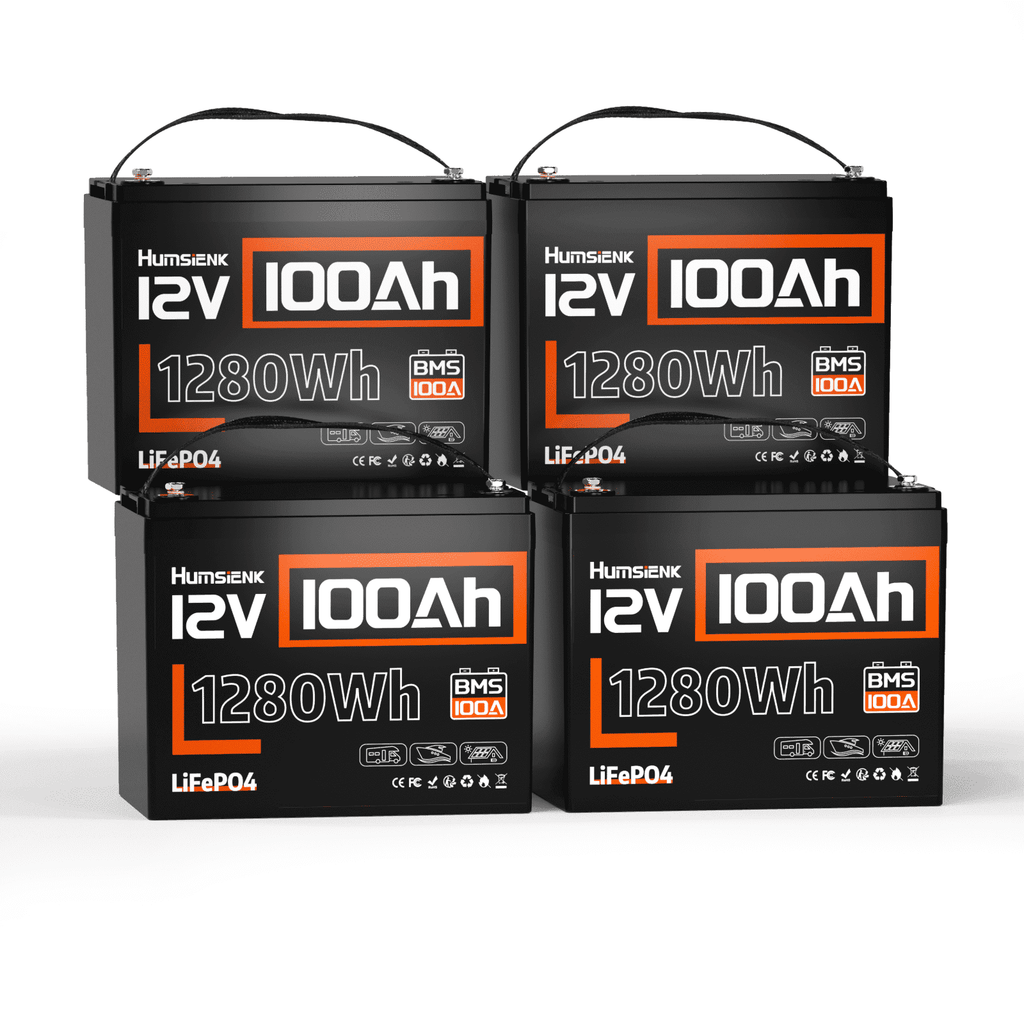HumsiENK 12V 100Ah LiFePO4 Battery Group 24 Lithium Battery 100A BMS with Low Temp Cutoff, 15000+ Deep Cycles for RV Solar Marine Trolling Moto Off-Grid, Lithium Iron Phosphate Batteries