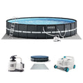 INTEX 18ft x 52in Ultra XTR Above Ground Swimming Pool, Sand Filter Pump, & Automatic Vacuum Cleaner