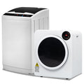 Ktaxon 17.8LBS Full Automatic Washing Machine and 3.5CuFt Portable Clothes Dryer Set, Compact Laundry Washer and Dryer Combo Set with Stainless Steel Inner Tub, for Apartment, Dorms, Home