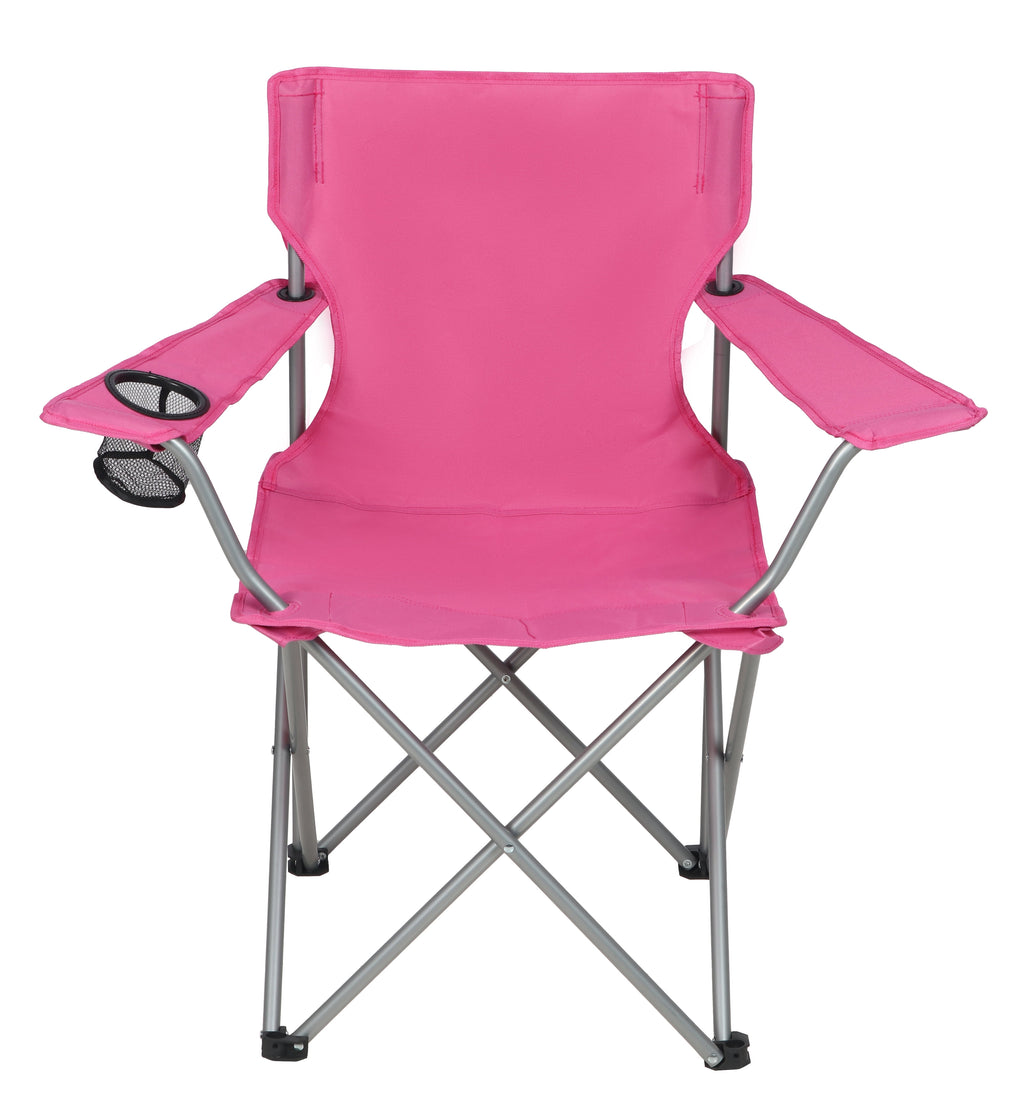 Ozark Trail Quad Folding Camp Chair with Cup Holder, Black
