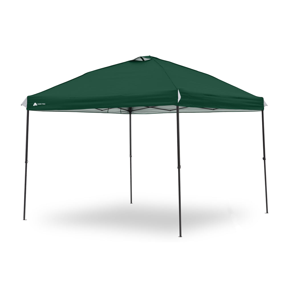 Ozark Trail 10x10 Instant Pop Up Canopy Tent with Simple Push Setup – Straight Leg Pop-Up Tent for Tailgating, Camping & Events, Gold