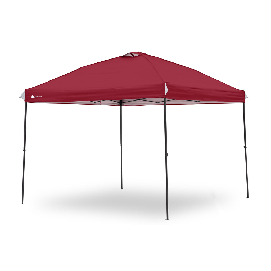 Ozark Trail 10x10 Instant Pop Up Canopy Tent with Simple Push Setup – Straight Leg Pop-Up Tent for Tailgating, Camping & Events, Gold