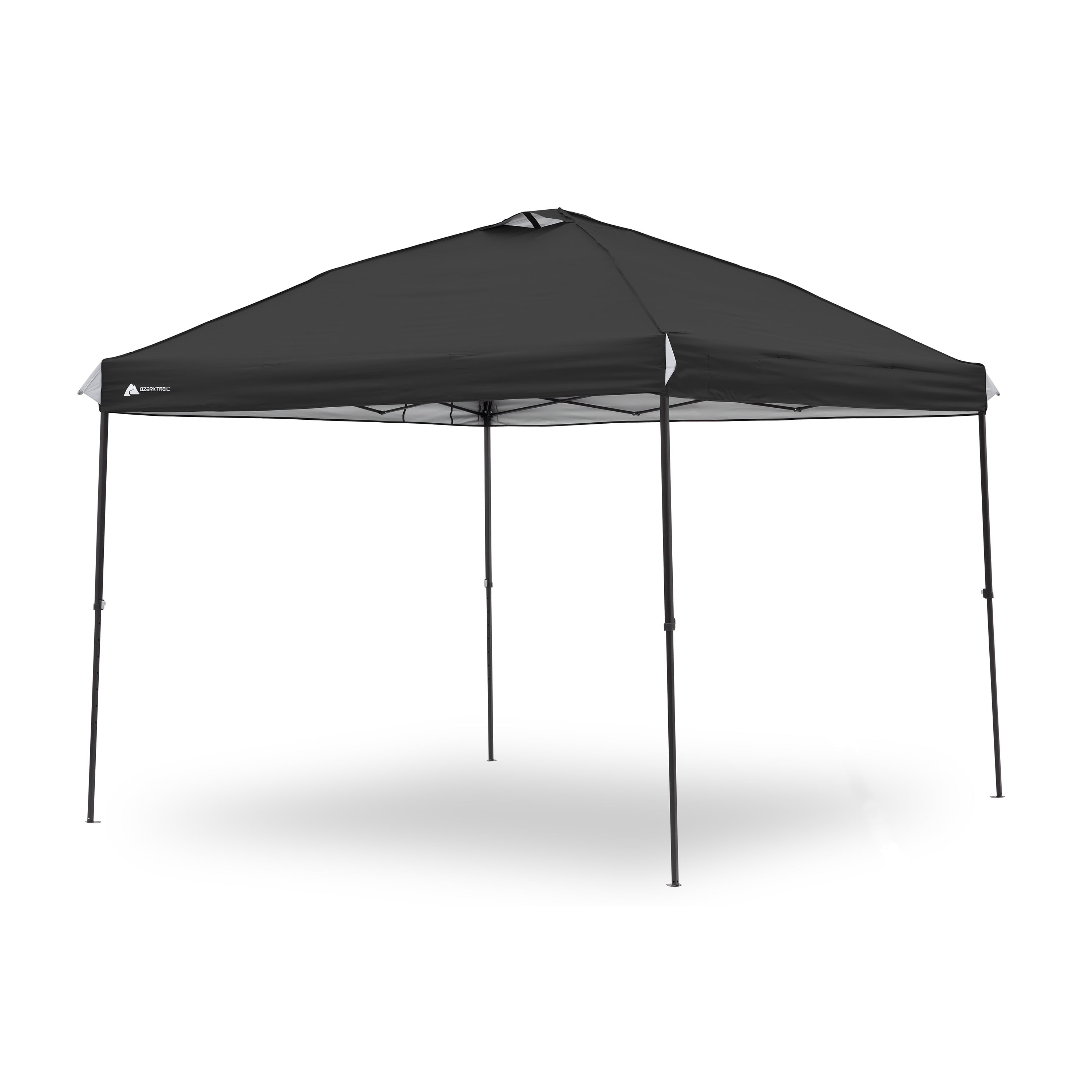 Ozark Trail 10x10 Instant Pop Up Canopy Tent with Simple Push Setup – Straight Leg Pop-Up Tent for Tailgating, Camping & Events, Gold