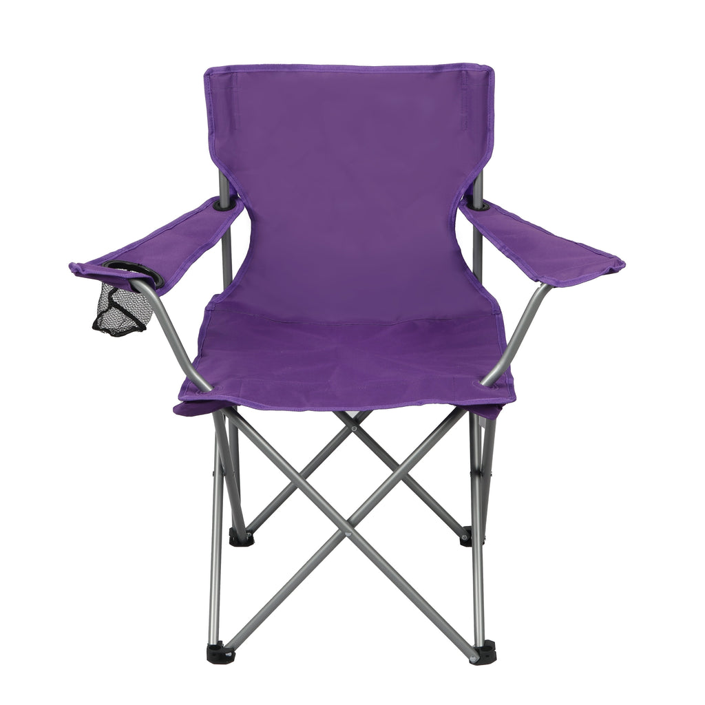 Ozark Trail Quad Folding Camp Chair with Cup Holder, Black