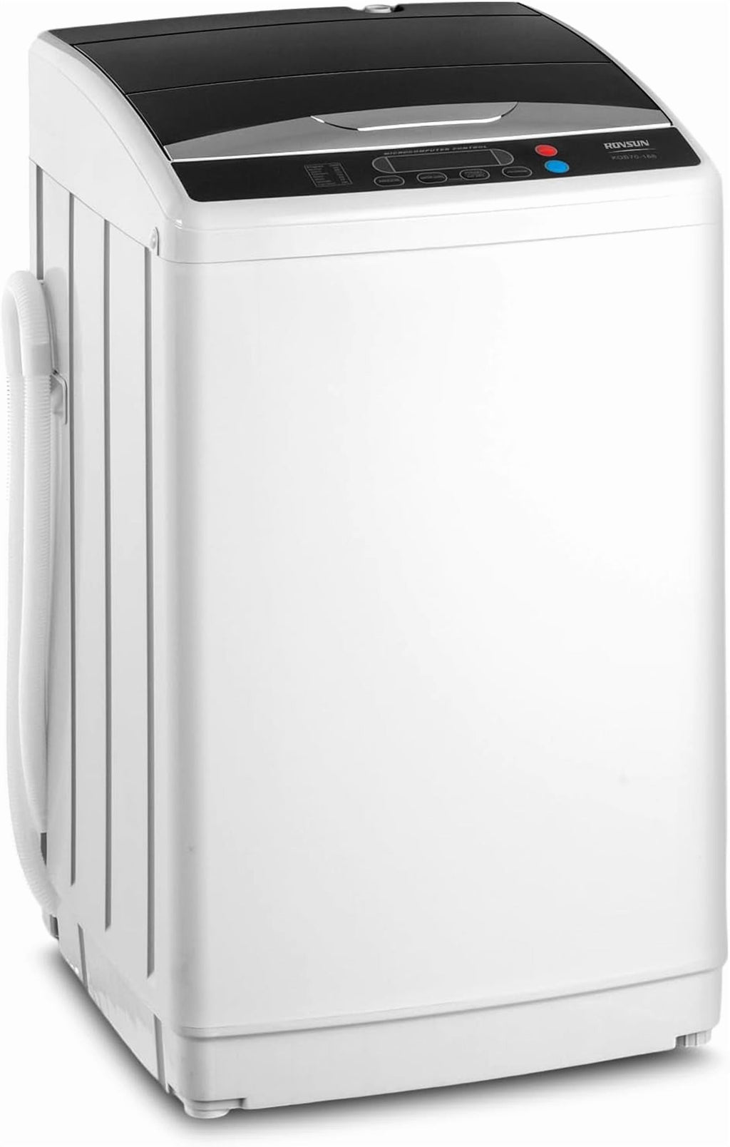 VINGLI 25LBS Full-Automatic Electric Laundry Machine， Portable Washing Machine with Stainless Steel Drum, 110V Compact Washer, Washer and Dryer Combo for Apartment, Dorms, RV, Grey