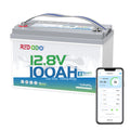 Redodo 12V 100Ah LiFePO4 Battery Bluetooth 100A BMS Remote Control Lithium Battery Low-Temp Protection for Trolling Motor RV
