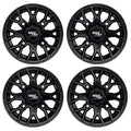 RockTrix RT104 4pc 14in ATV Wheels 4x110 Rims, 14x7, 5+2 Offset, For ATV UTV with IRS (Independent Rear Suspension), Compatible with Honda Kawasaki Yamaha Suzuki 4/110 (Set of 4)
