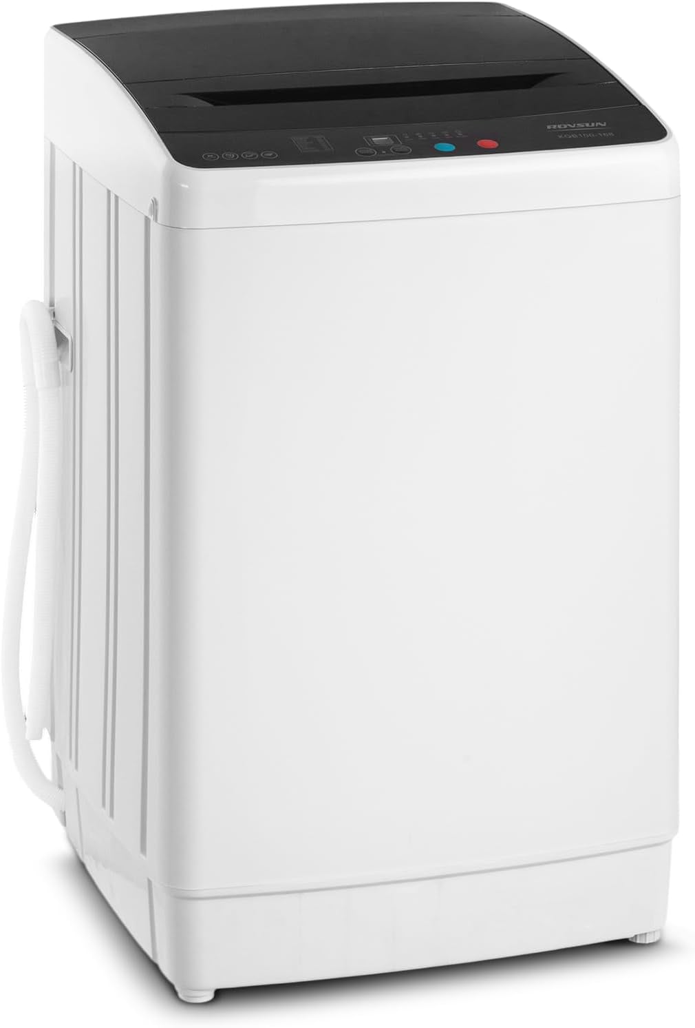 VINGLI 25LBS Full-Automatic Electric Laundry Machine， Portable Washing Machine with Stainless Steel Drum, 110V Compact Washer, Washer and Dryer Combo for Apartment, Dorms, RV, Grey