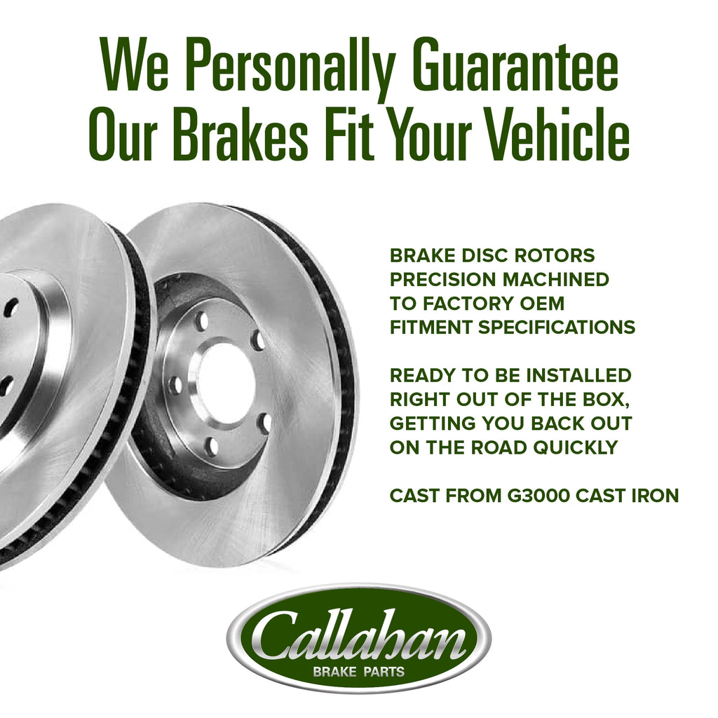 Callahan Brake Parts Brake Kit for Jeep Liberty 2003-2007 Front and Rear Replacement Brake Rotors with Ceramic Brake Pads and Brake Calipers EBYK027586