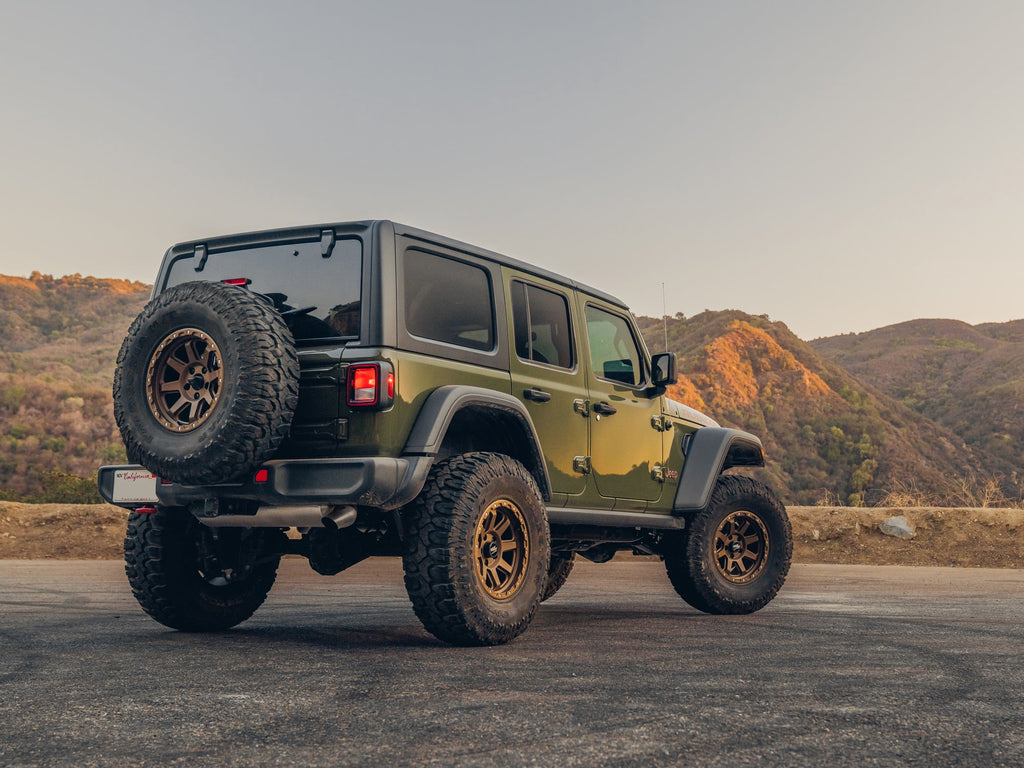 RockTrix RT116 17 inch Wheel Compatible with Jeep Wrangler JK JL 17x9 5x5 Wheels (-12mm Offset, 4.5in Backspace) 5x5 PCD, 71.5mm Bore, Gunmetal Gray Wheels, Also fits Gladiator JT Rims