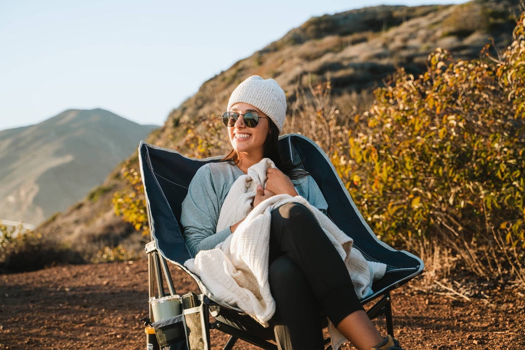 GCI Outdoor Pod Rocker Foldable Rocking Camp Chair, Black