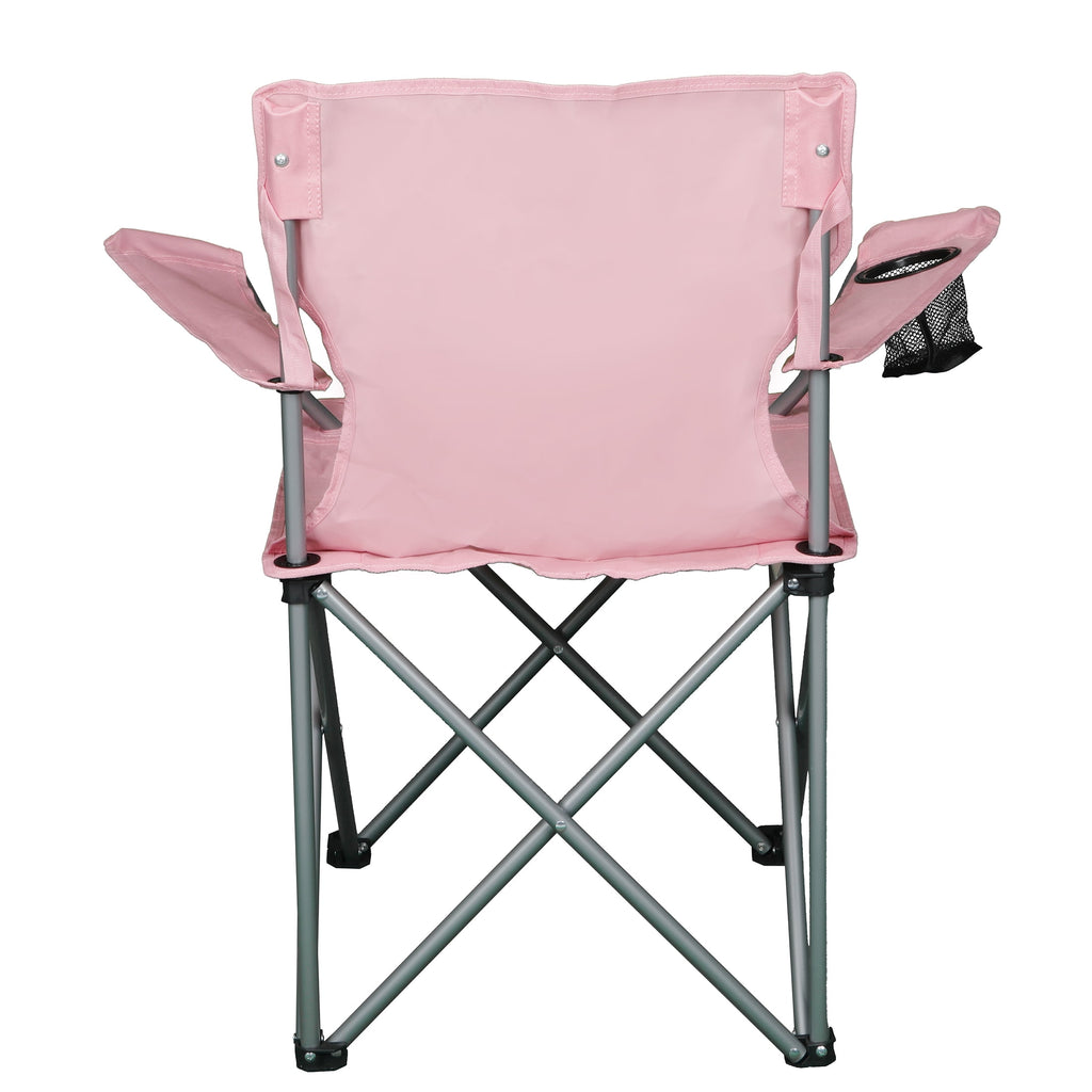 Ozark Trail Quad Folding Camp Chair with Cup Holder, Black