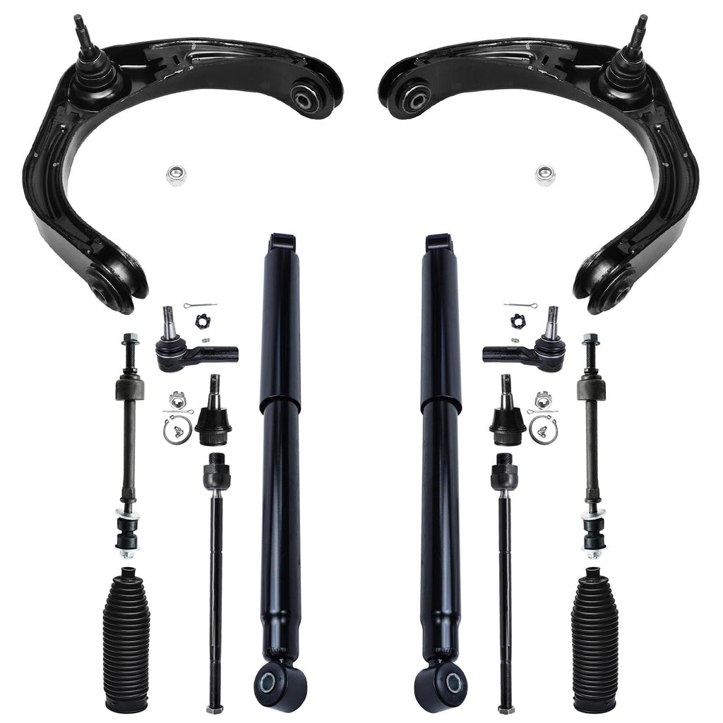 Detroit Axle - 16pc 4WD Front Upper Control Arms Struts Shocks Suspension Kit Replacement for Dodge Ram 1500 Fits select: 2006,2008 DODGE RAM 1500 ST/SLT