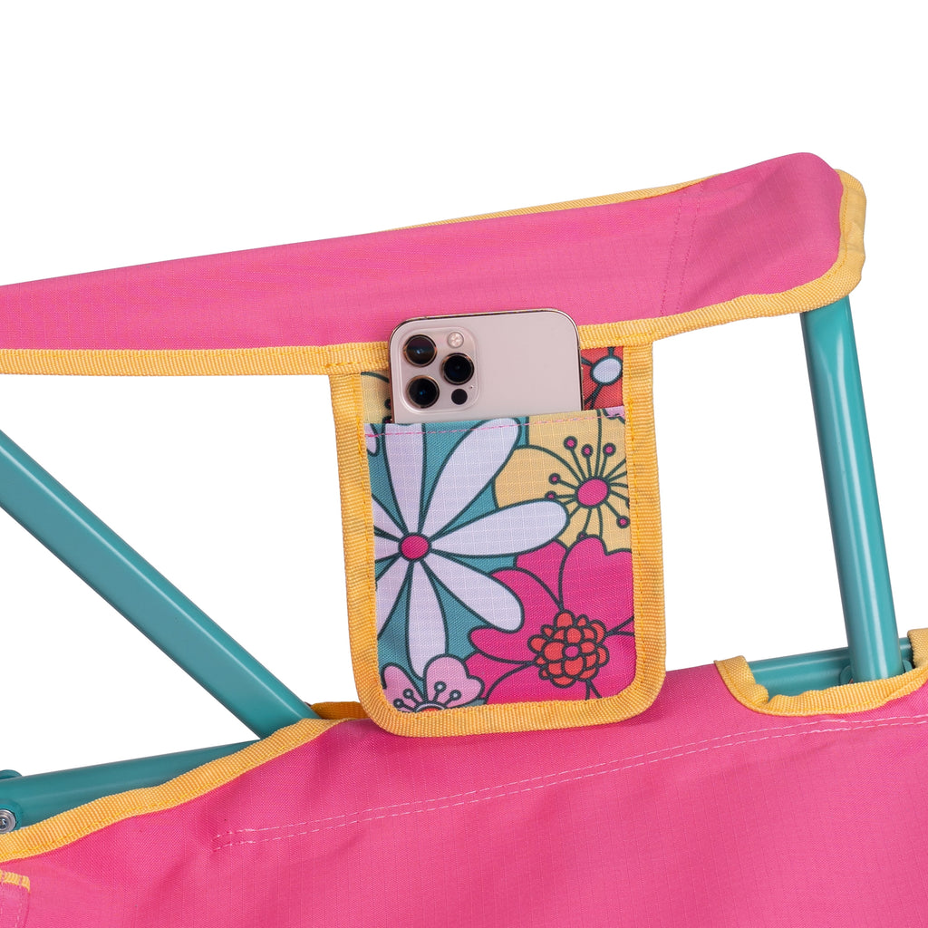 GCI Outdoor Kickback Rocker Low Profile Rocking Camp Chair, Summer Floral