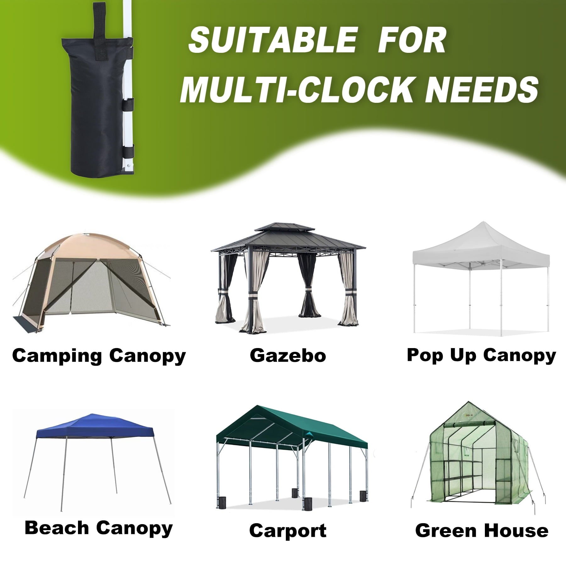 VentuLodge Canopy Weights Sand Bags: High-Capacity 112 LBS, Durable for Pop Up Canopy Tents, Outdoor Instant Sun Shelters, Patio Umbrellas, 4-Pack Set, Sand Not Included